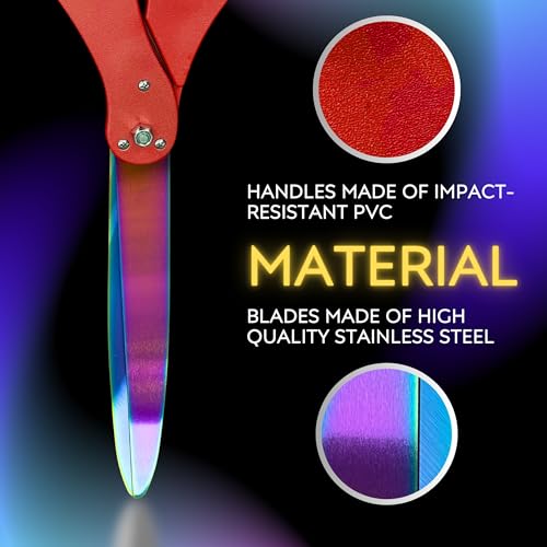 25" Red Grand Opening Ceremony Kit with Rainbow Blades