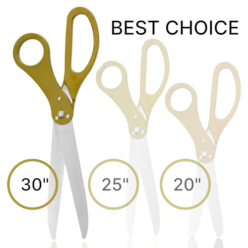 Extra large ceremonial scissors with gold handles for special events