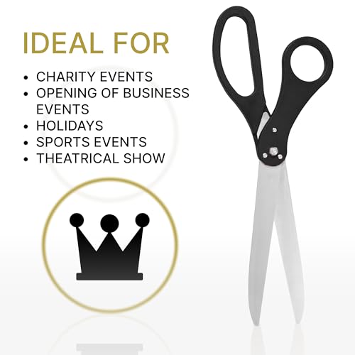 Ceremonial scissors with sleek black handles for official events