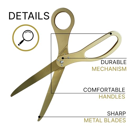 Elegant gold scissors for grand openings and special ceremonies