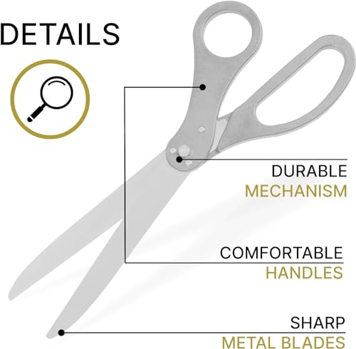 Silver ceremonial scissors designed for grand opening events