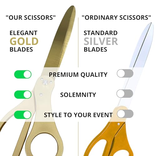 25" Gold Grand Opening Ceremony Kit with Gold Blades