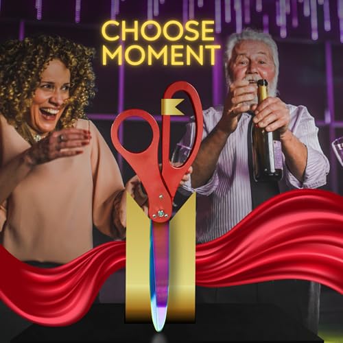 25" Red Grand Opening Ceremony Kit with Rainbow Blades
