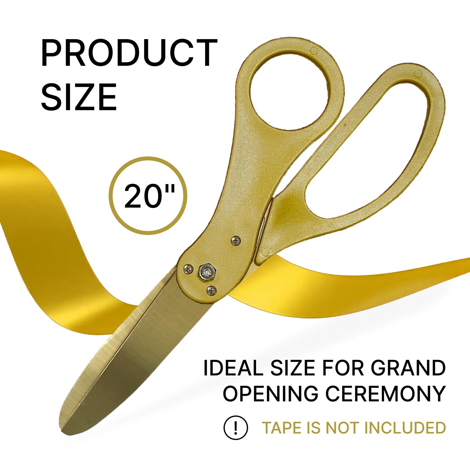 Gold scissors with matching gold blades and handles for grand openings