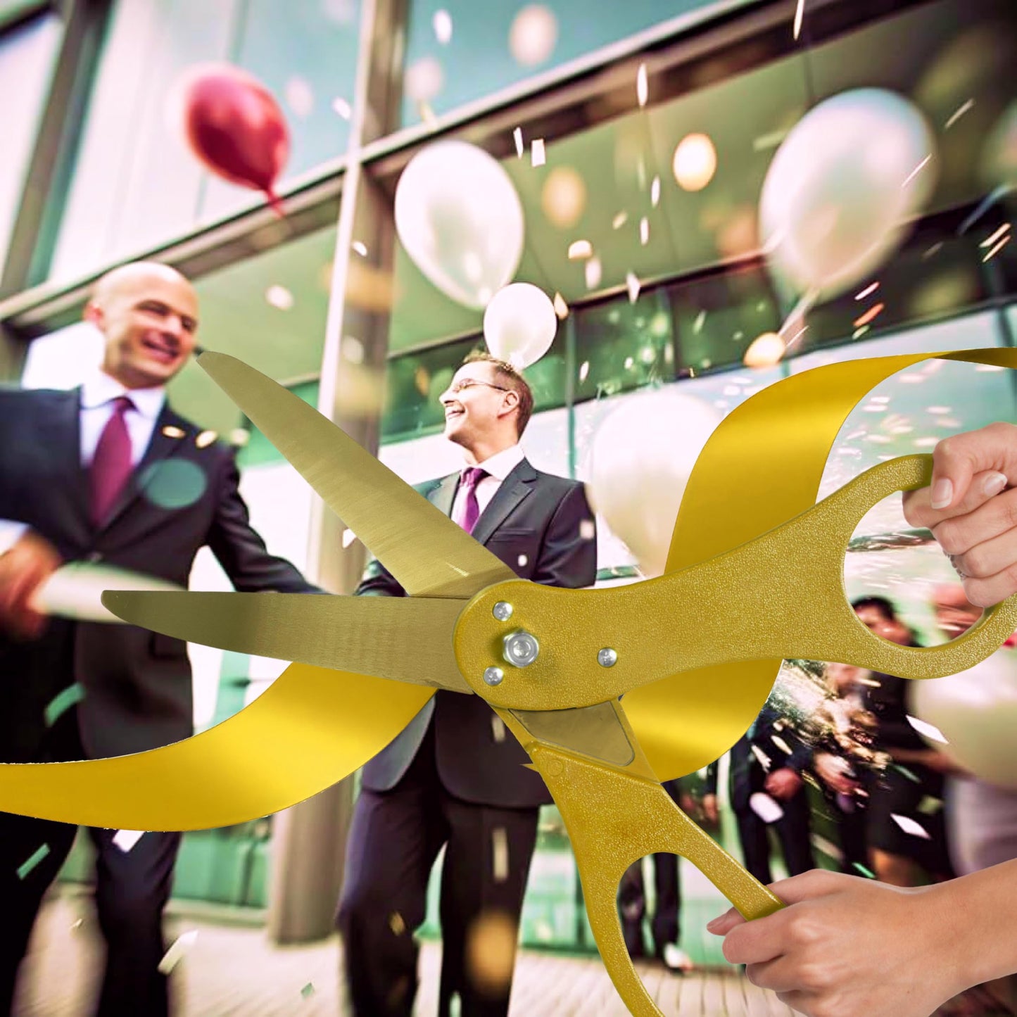 20" Gold Grand Opening Ceremony Kit with Gold Blades (Gold Ribbon)