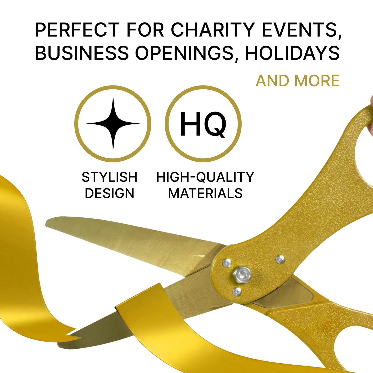 20" Gold Grand Opening Ceremony Kit with Gold Blades (Gold Ribbon)