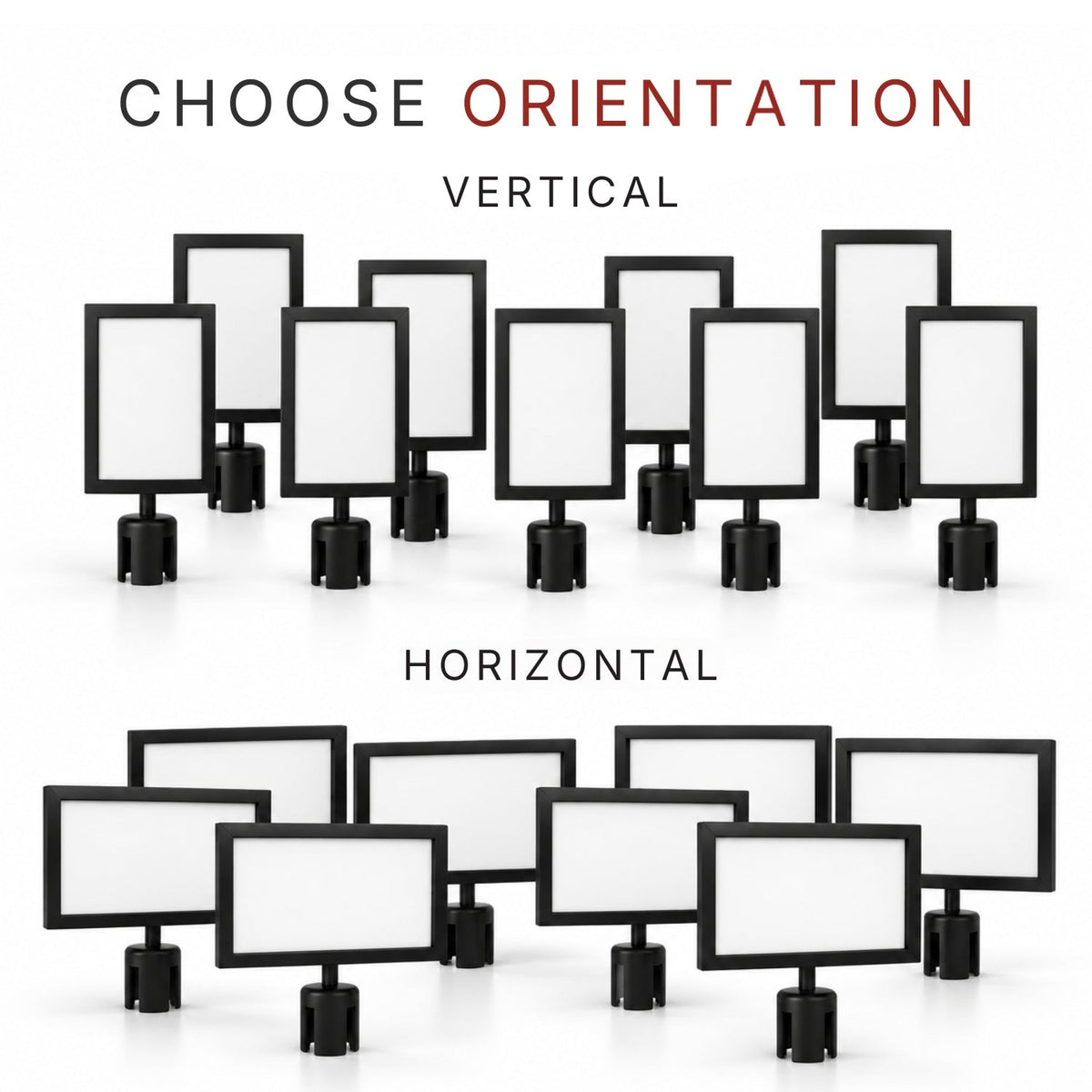 Vertical and horizontal sign holders