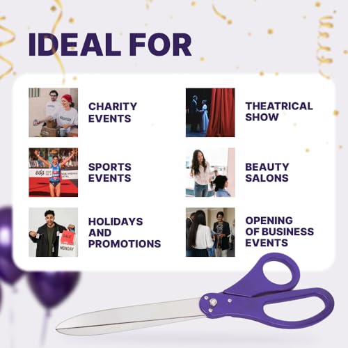 Stylish purple ceremonial scissors for official events