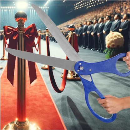25-inch blue ceremonial scissors for grand opening ceremonies