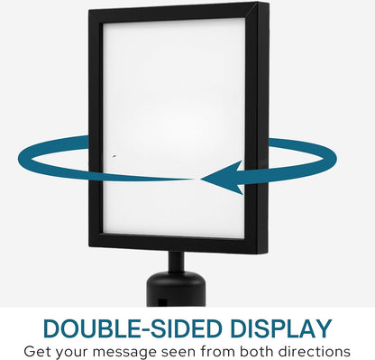 Stanchion Sign Holders for 8.5 x 11 in. Signs