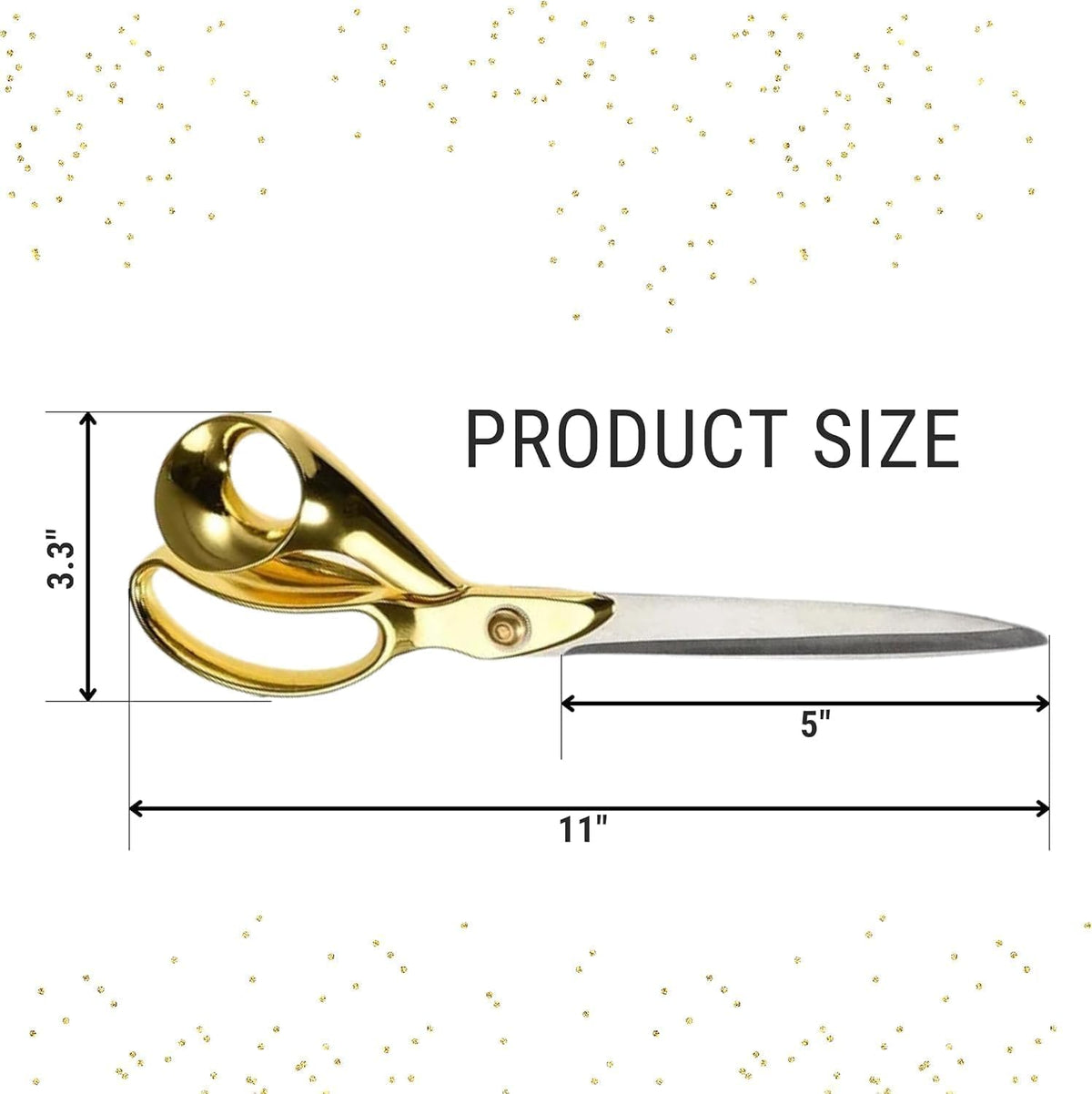 11" Gold Ribbon Cutting Scissors