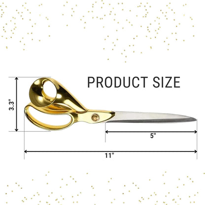 11" Gold Ribbon Cutting Scissors