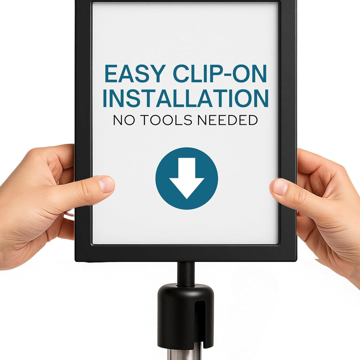 Stanchion Sign Holders for 8.5 x 11 in. Signs