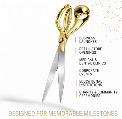 11" Gold Ribbon Cutting Scissors
