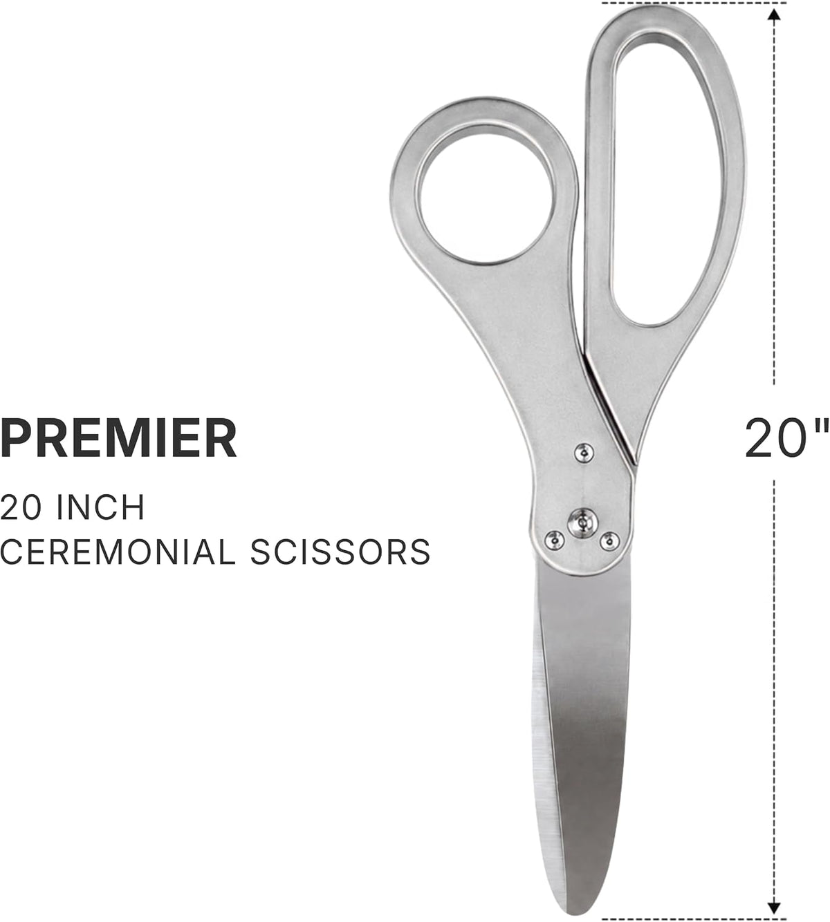 20 inch silver grand opening scissors — size