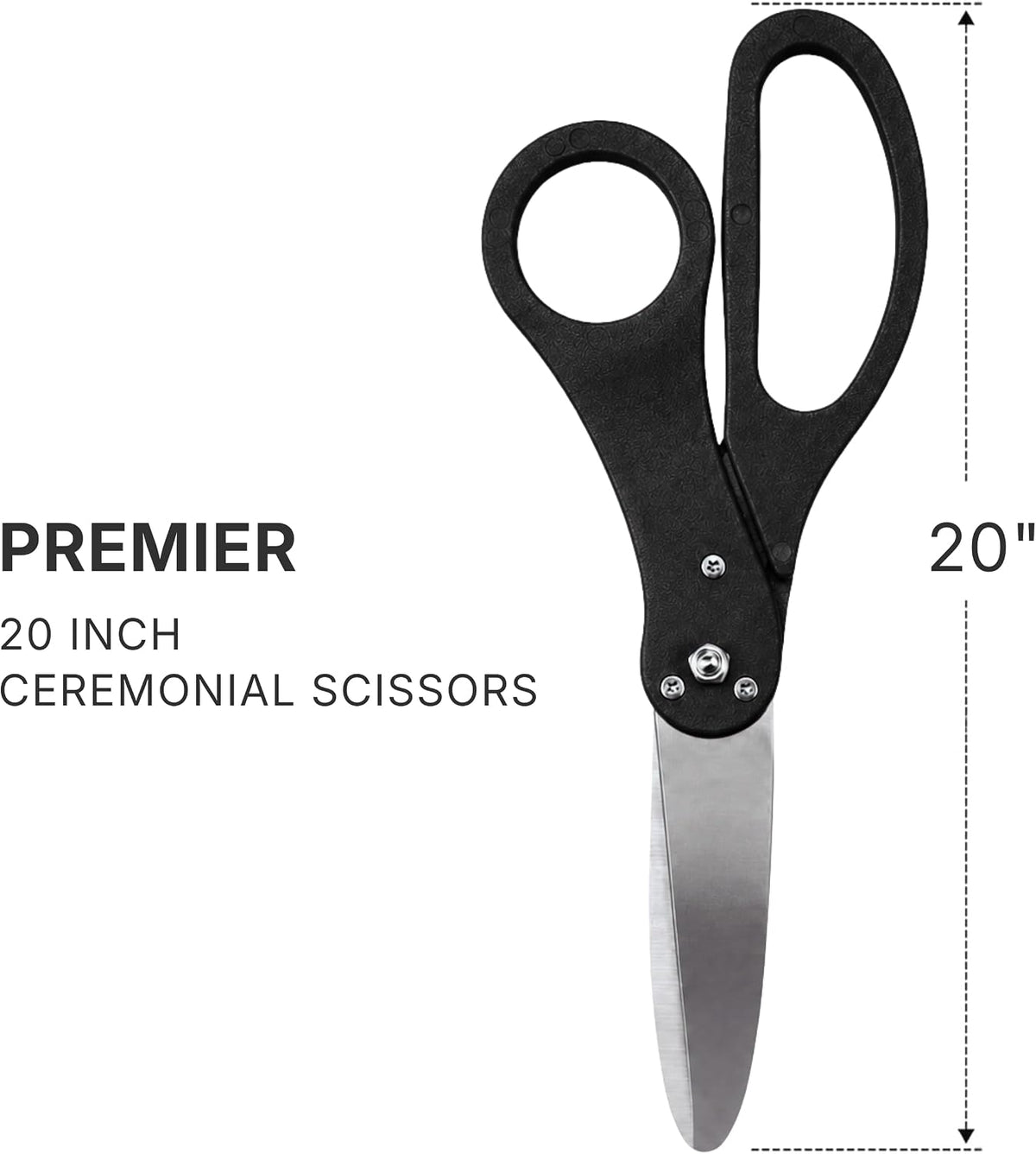 20 inch black grand opening scissors — size
