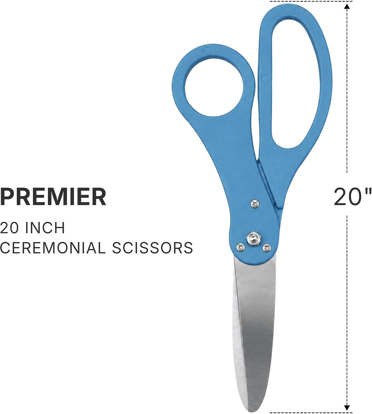 20 inch light blue grand opening scissors — size