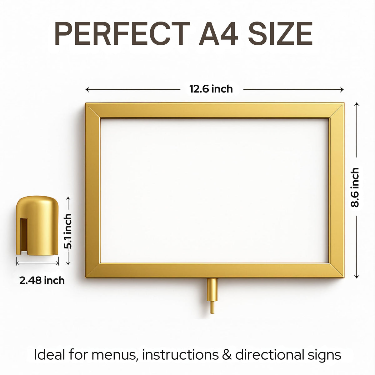Stanchion Sign Holders for 8.5 x 11 in. Signs