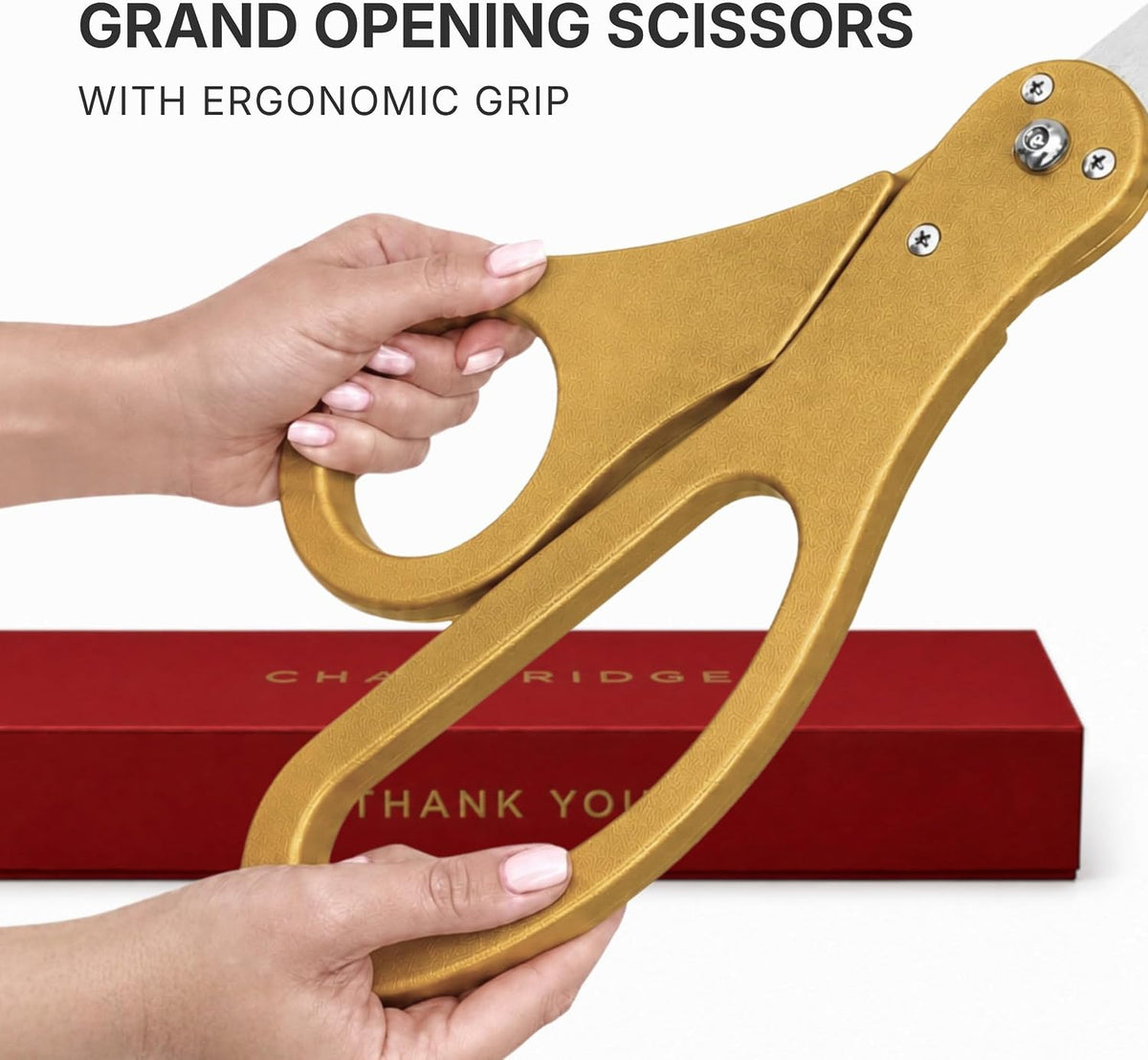 20 inch gold ceremonial scissors — detail