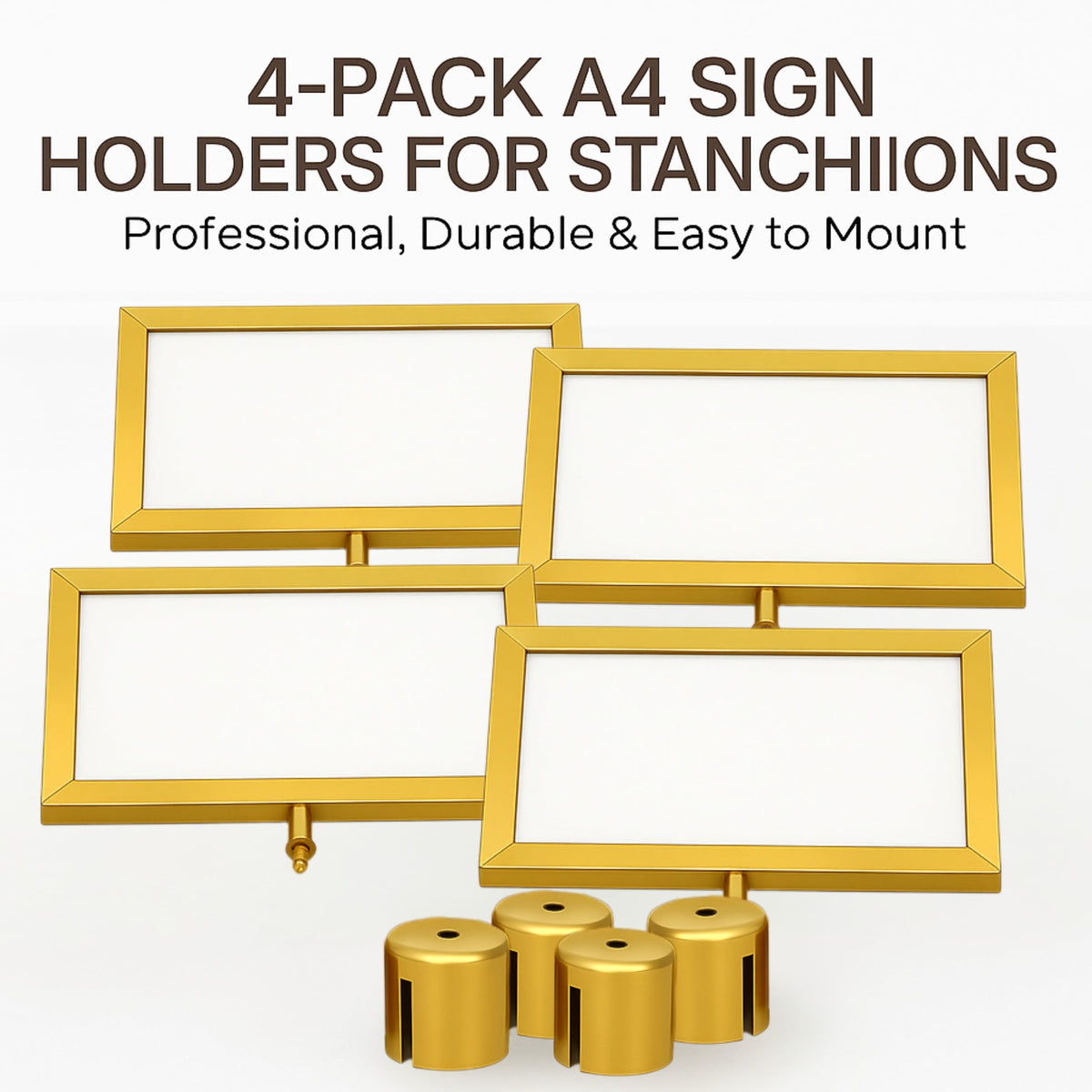 Stanchion Sign Holders for 8.5 x 11 in. Signs