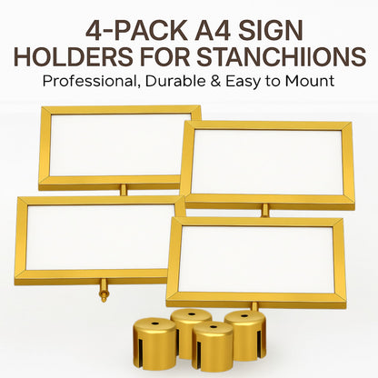 Stanchion Sign Holders for 8.5 x 11 in. Signs