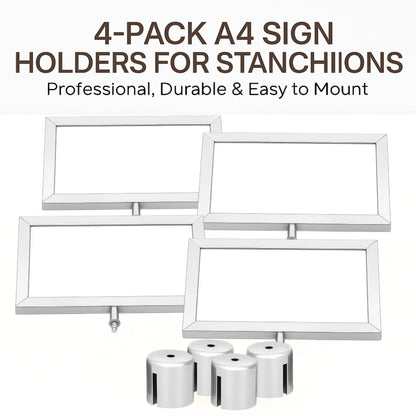Stanchion Sign Holders for 8.5 x 11 in. Signs