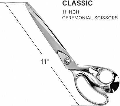 11-inch silver ribbon cutting scissors