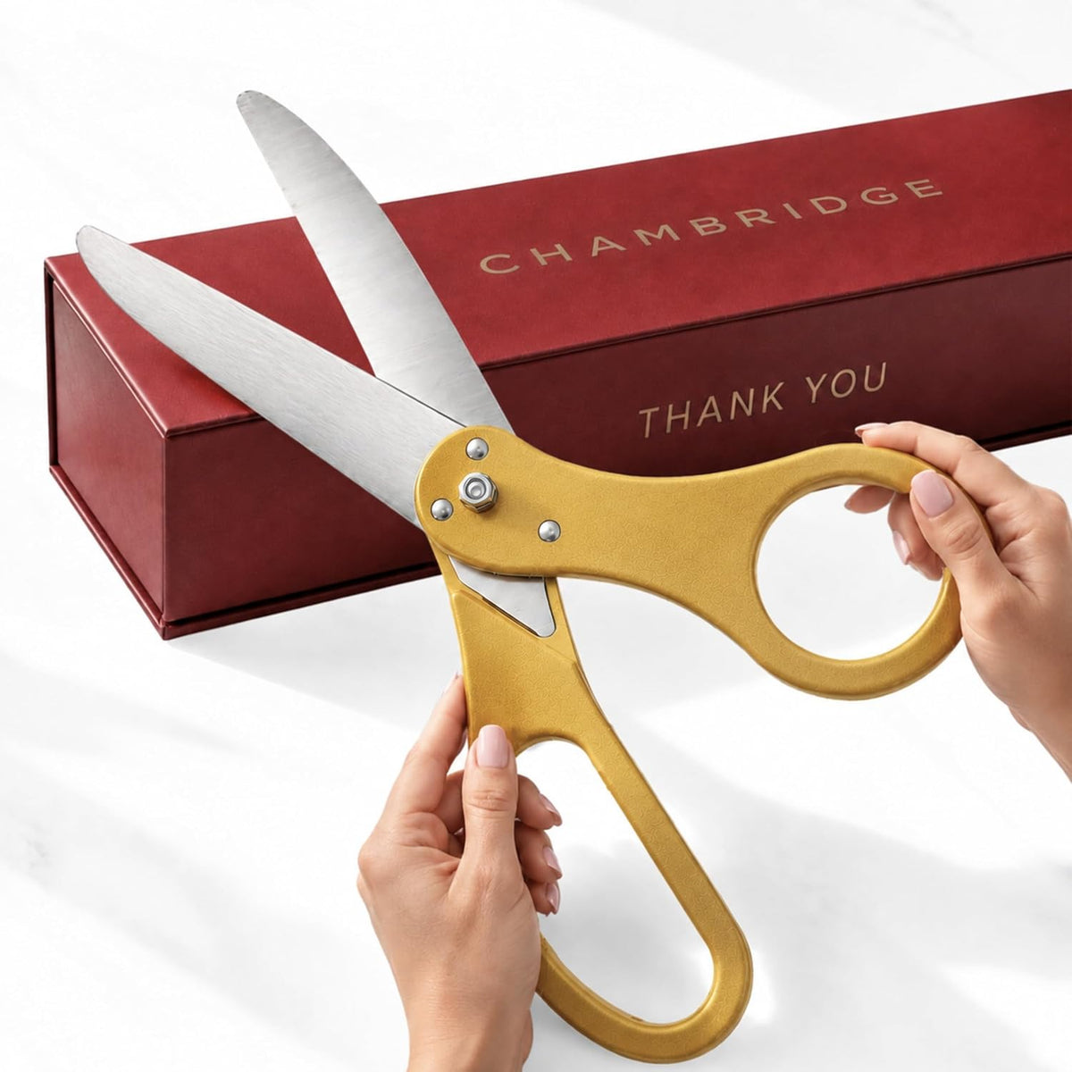 20 inch gold ribbon cutting scissors — Chambridge