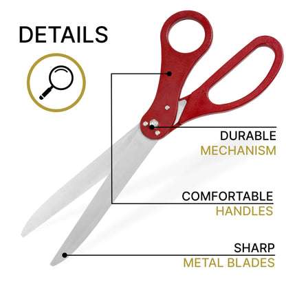 Stylish red ceremonial scissors for grand openings