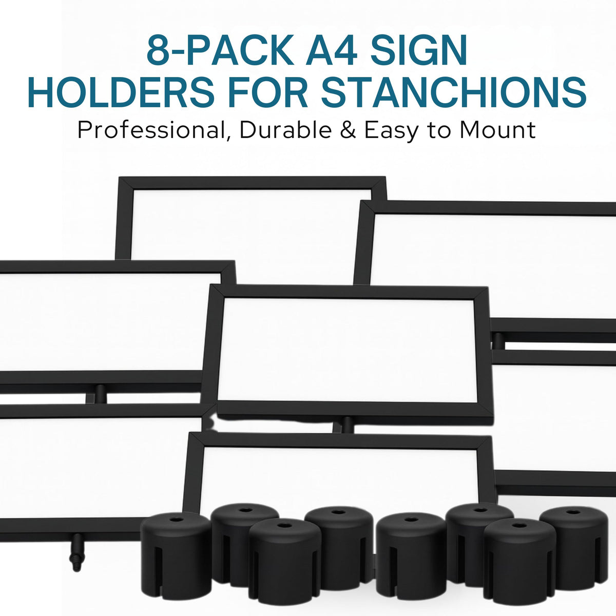 Stanchion Sign Holders for 8.5 x 11 in. Signs