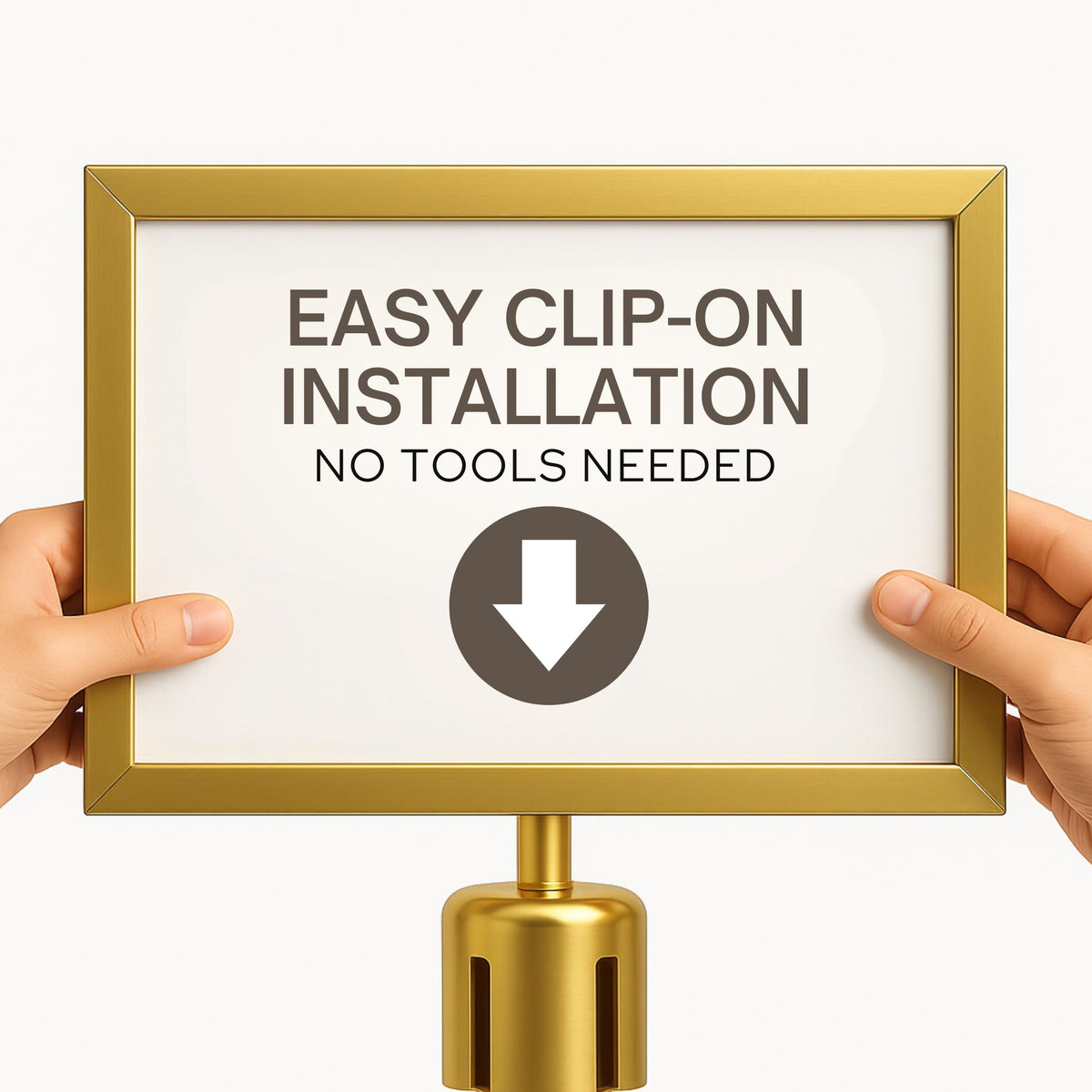 Stanchion Sign Holders for 8.5 x 11 in. Signs