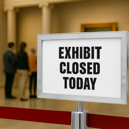Stanchion Sign Holders for 8.5 x 11 in. Signs