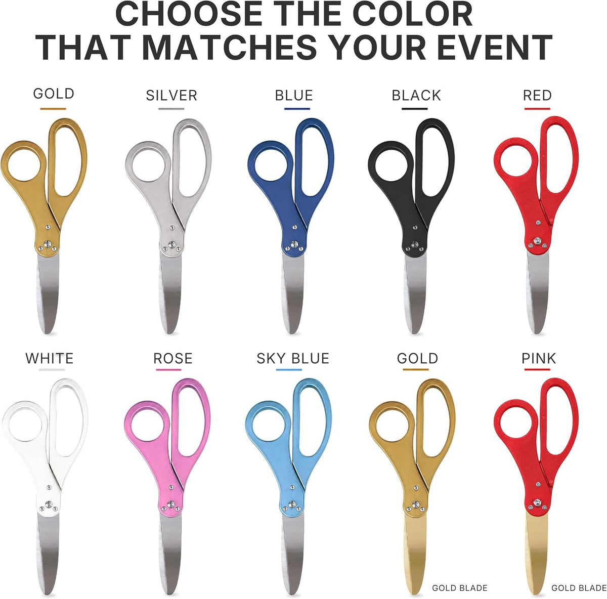 20 inch gold grand opening scissors