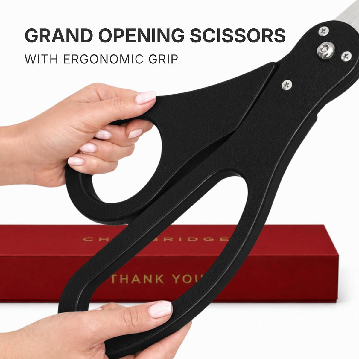 20 inch black ceremonial scissors — detail