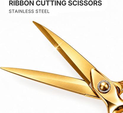 Gold blades of ceremonial scissors