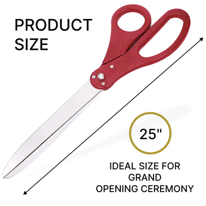 25-inch red ceremonial scissors for grand opening events