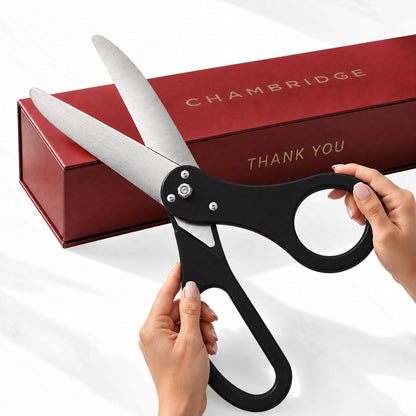 20 inch black ribbon cutting scissors — Chambridge