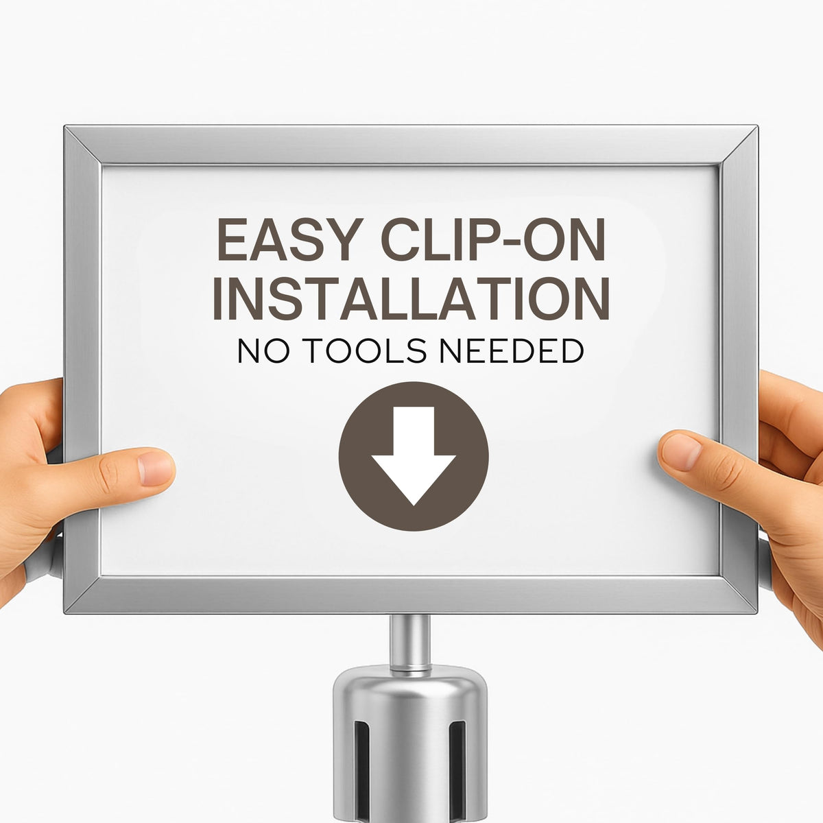 Stanchion Sign Holders for 8.5 x 11 in. Signs