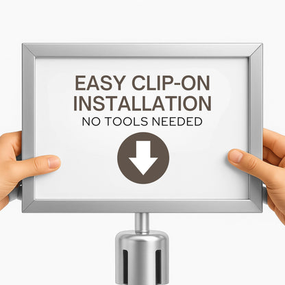 Stanchion Sign Holders for 8.5 x 11 in. Signs