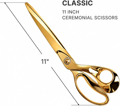 All-gold ceremonial scissors 11 inch