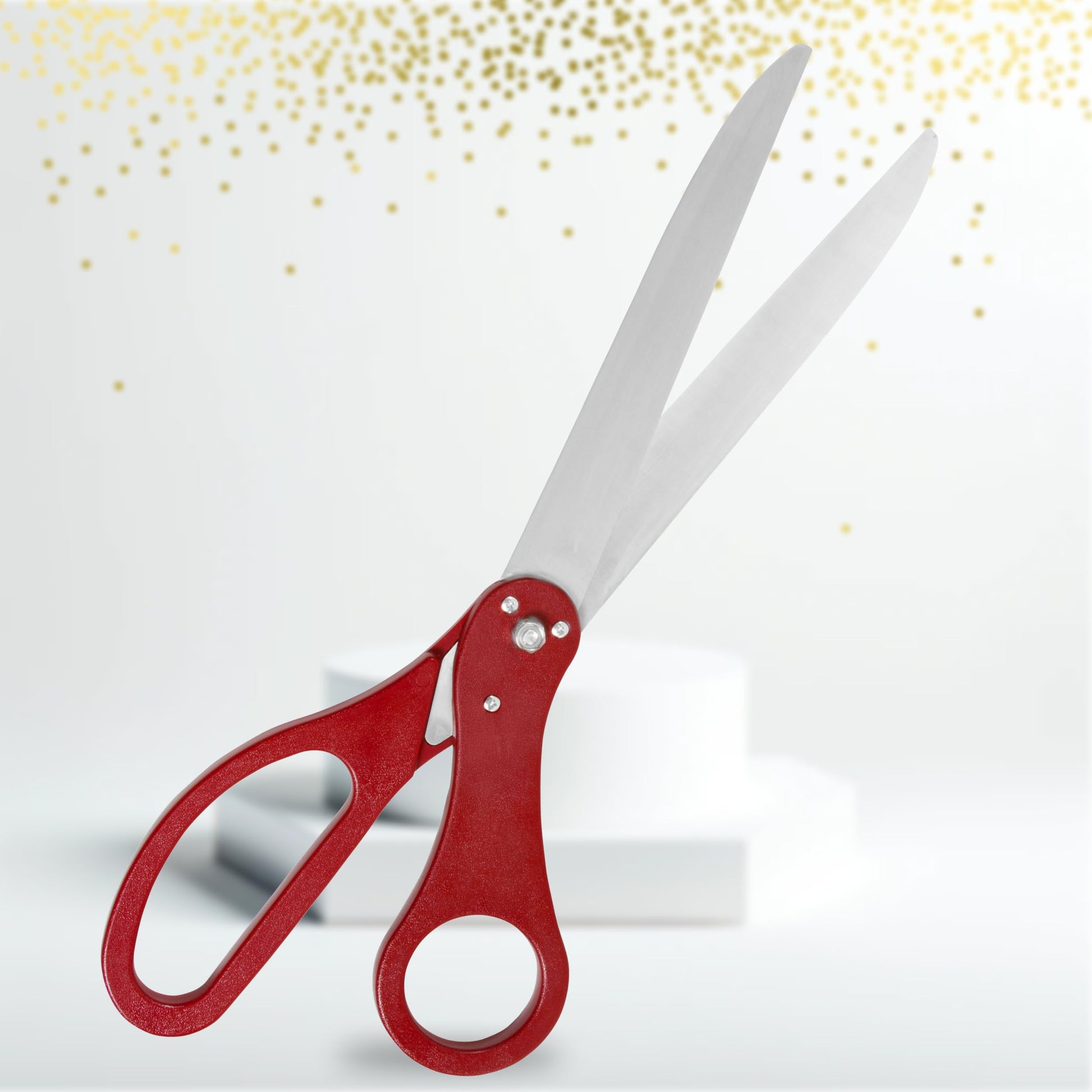 Elegant red-handled scissors for ribbon cutting ceremonies