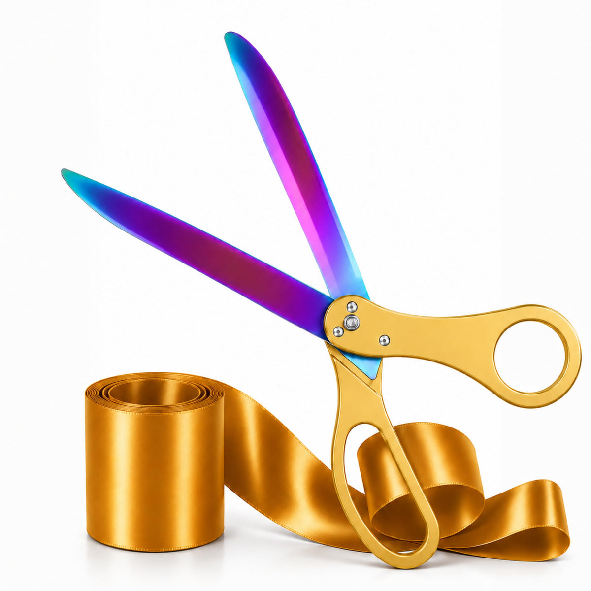 25" Gold Grand Opening Ceremony Kit with Rainbow Blades