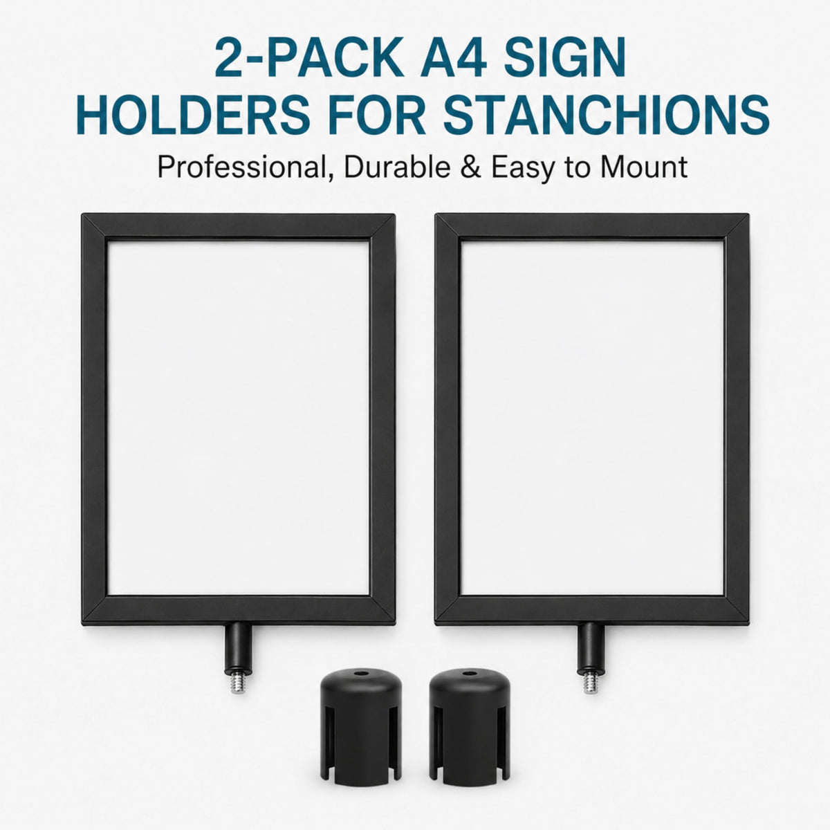Stanchion Sign Holders for 8.5 x 11 in. Signs