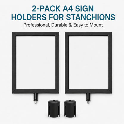 Stanchion Sign Holders for 8.5 x 11 in. Signs