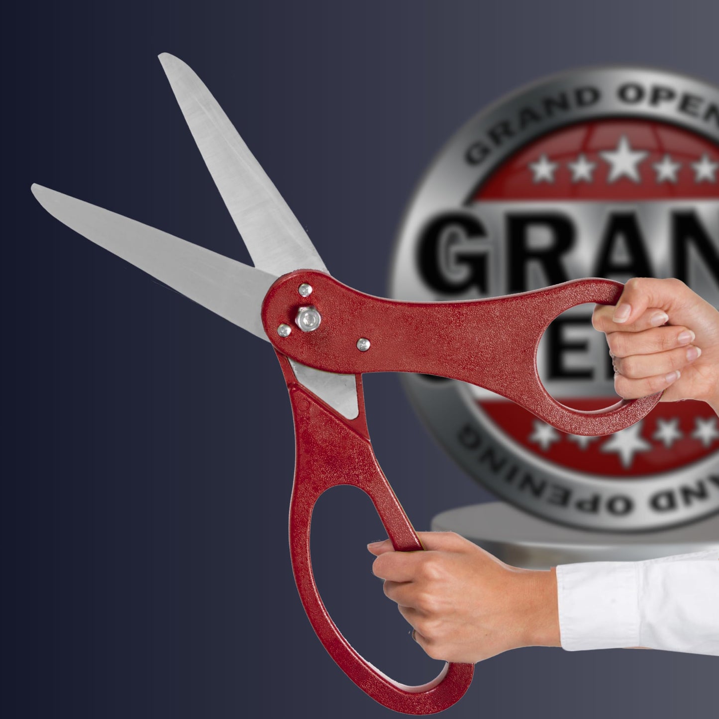 20-inch grand opening scissors with red handles