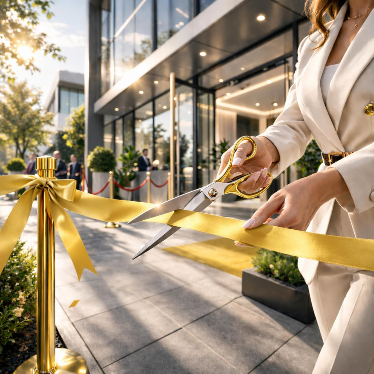 11" Gold Ribbon Cutting Scissors