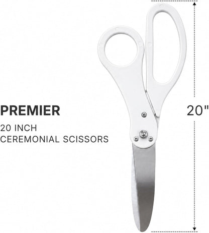 PREMIER 20 inch ceremonial scissors, white handles — size
