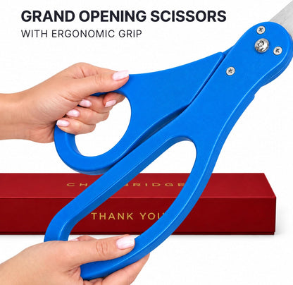20 inch blue ceremonial scissors — detail