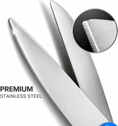 Stainless steel blades of the 20 inch blue scissors