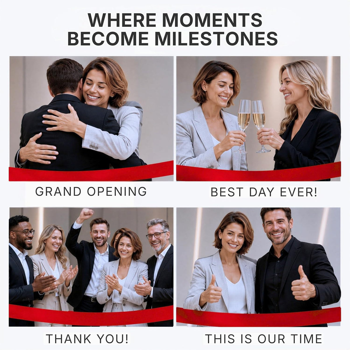 Grand opening moments with Chambridge ceremonial scissors